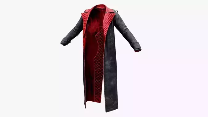 Gothic Steampunk Coat Jacket Low-poly 3D model
