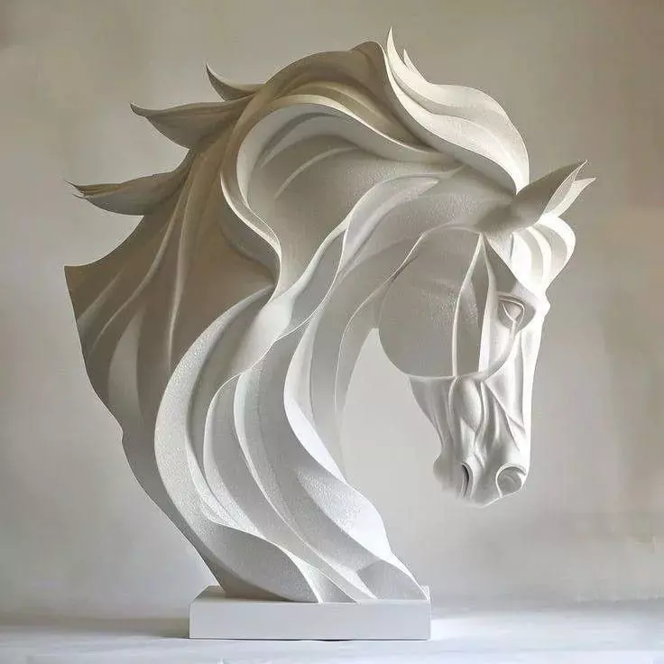 horse sculpture Free 3D print model_0