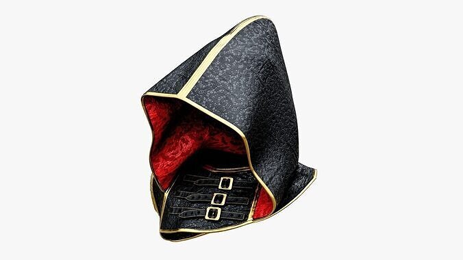 Hooded Leather Cape Assassin Costume Low-poly 3D model