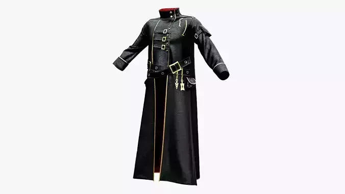 Tailcoat Renaissance Jacket Low-poly 3D model