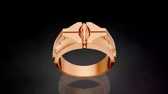 lux man ring silver gold jewelry printable model design 