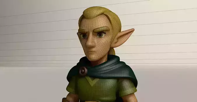 Stylized Game Ready Human Character Rigged named Go