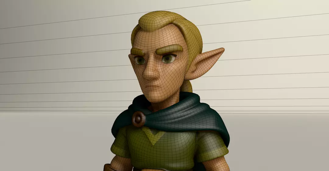 Stylized Game Ready Human Character Rigged named Go Low-poly 3D model_0