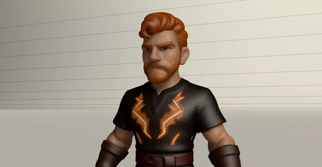 Stylized Game Ready Human Character Rigged named Herulis Low-poly 3D model_0