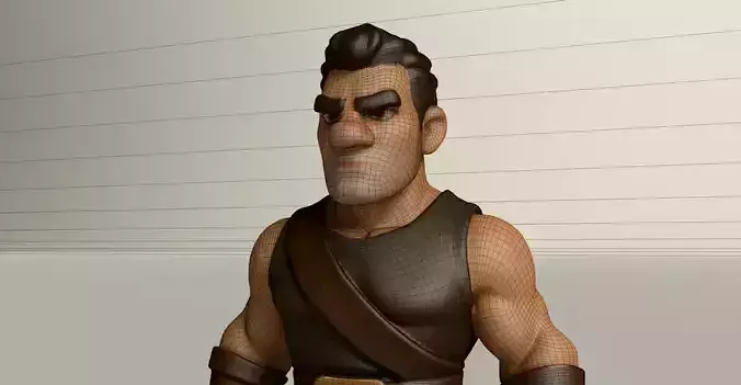 Stylized Game Ready Human Character Rigged named Honeriblo