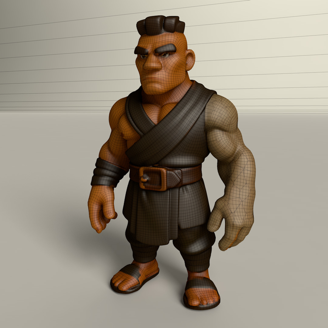 Stylized Game Ready Human Character Rigged named Hoodes Low-poly 3D model_2