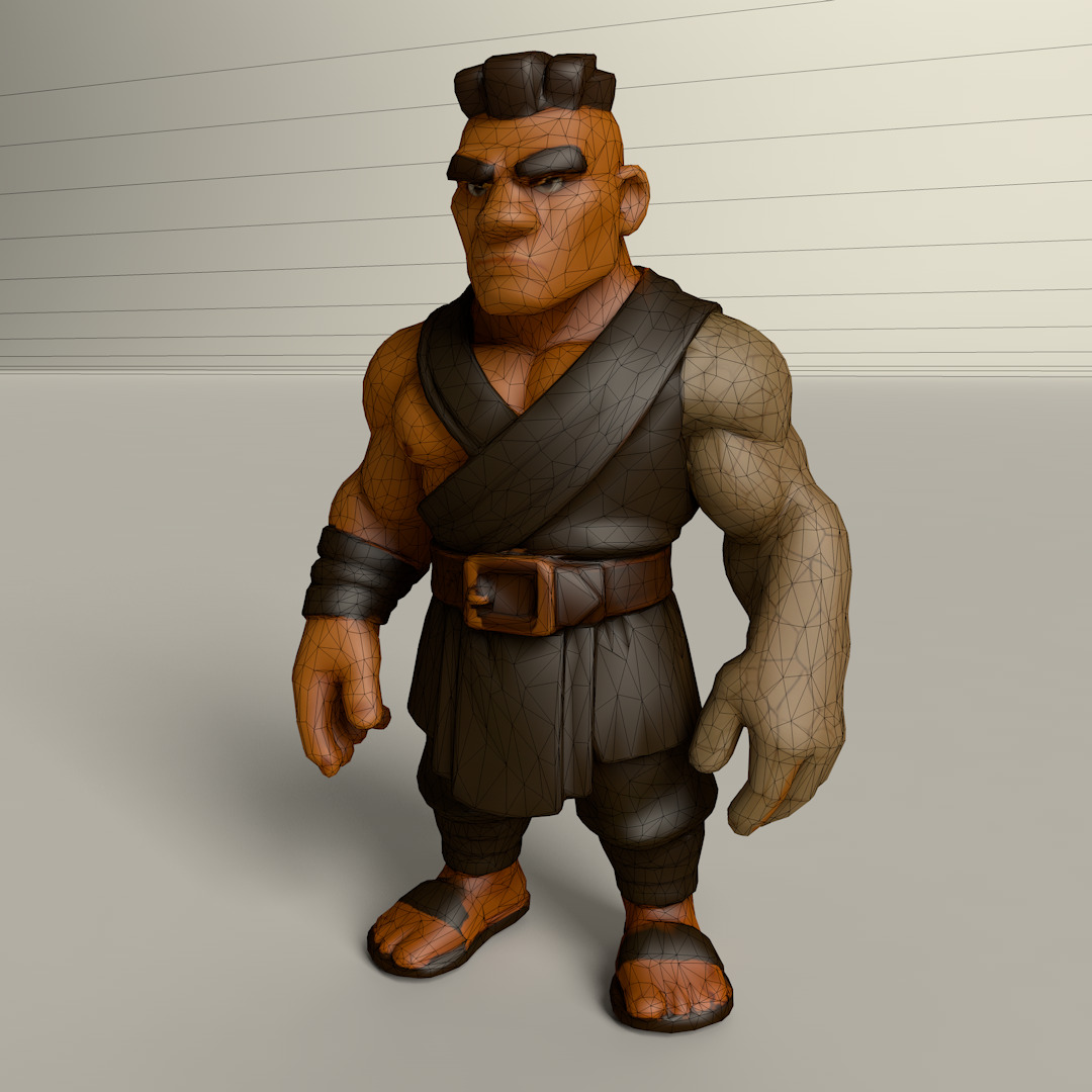 Stylized Game Ready Human Character Rigged named Hoodes Low-poly 3D model_4