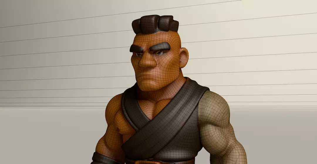 Stylized Game Ready Human Character Rigged named Hoodes Low-poly 3D model_0