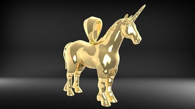 Unicorn pendant 3D print model