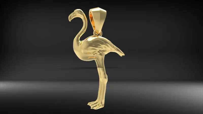 Flamingo Pendant 3D print model
