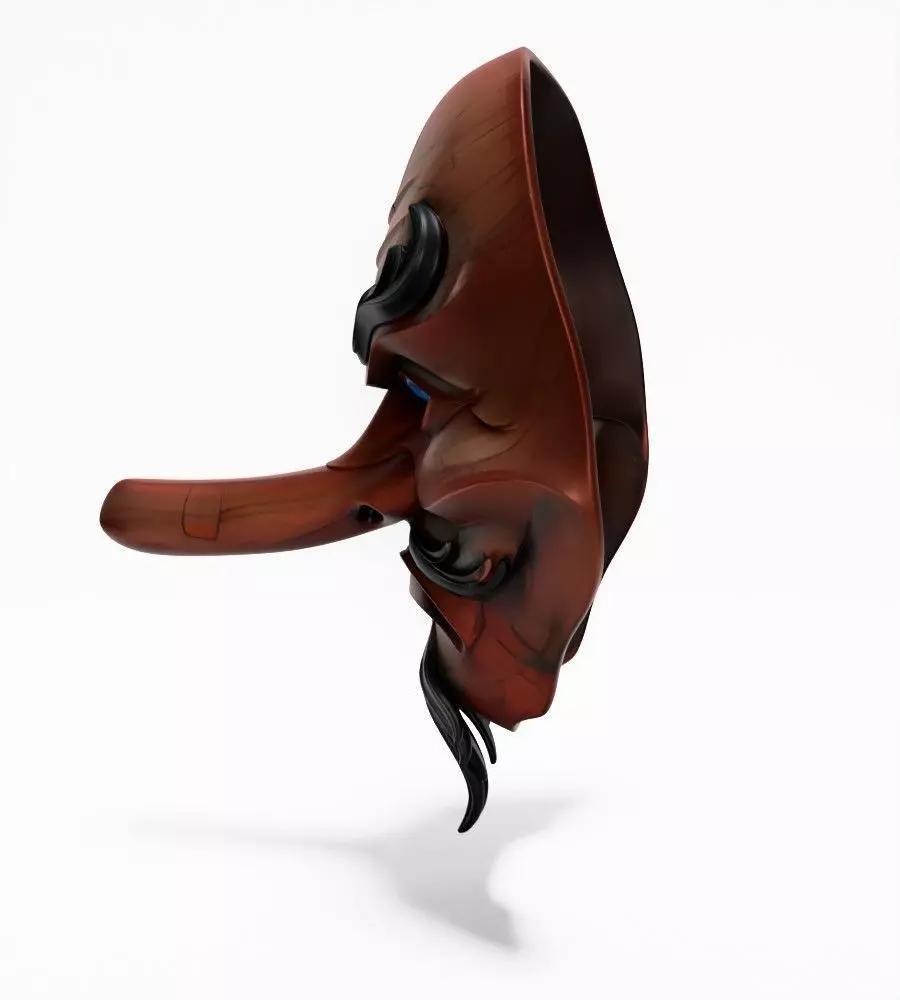 Japanese Karasu Tengu Daitengu Red Sage Nipponese mask toy 3D print model_7