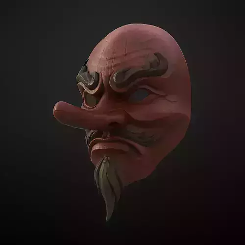 Japanese Karasu Tengu Daitengu Red Sage Nipponese mask toy