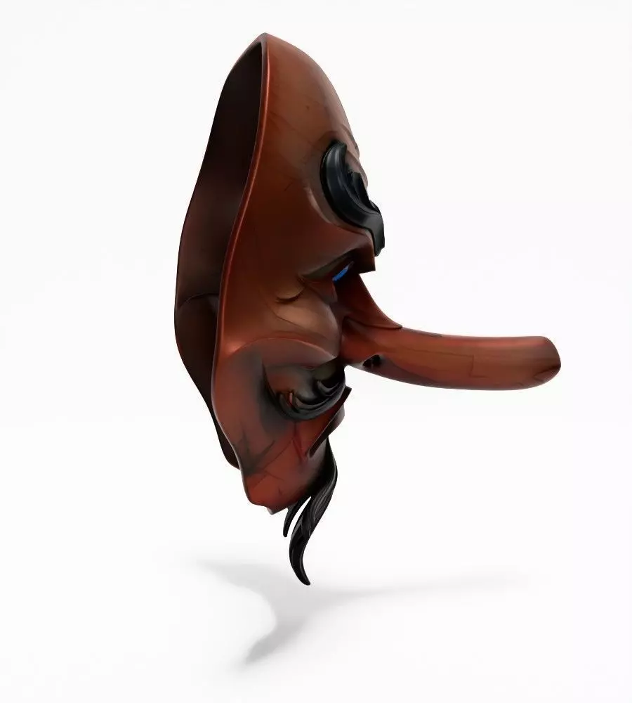 Japanese Karasu Tengu Daitengu Red Sage Nipponese mask toy 3D print model_16