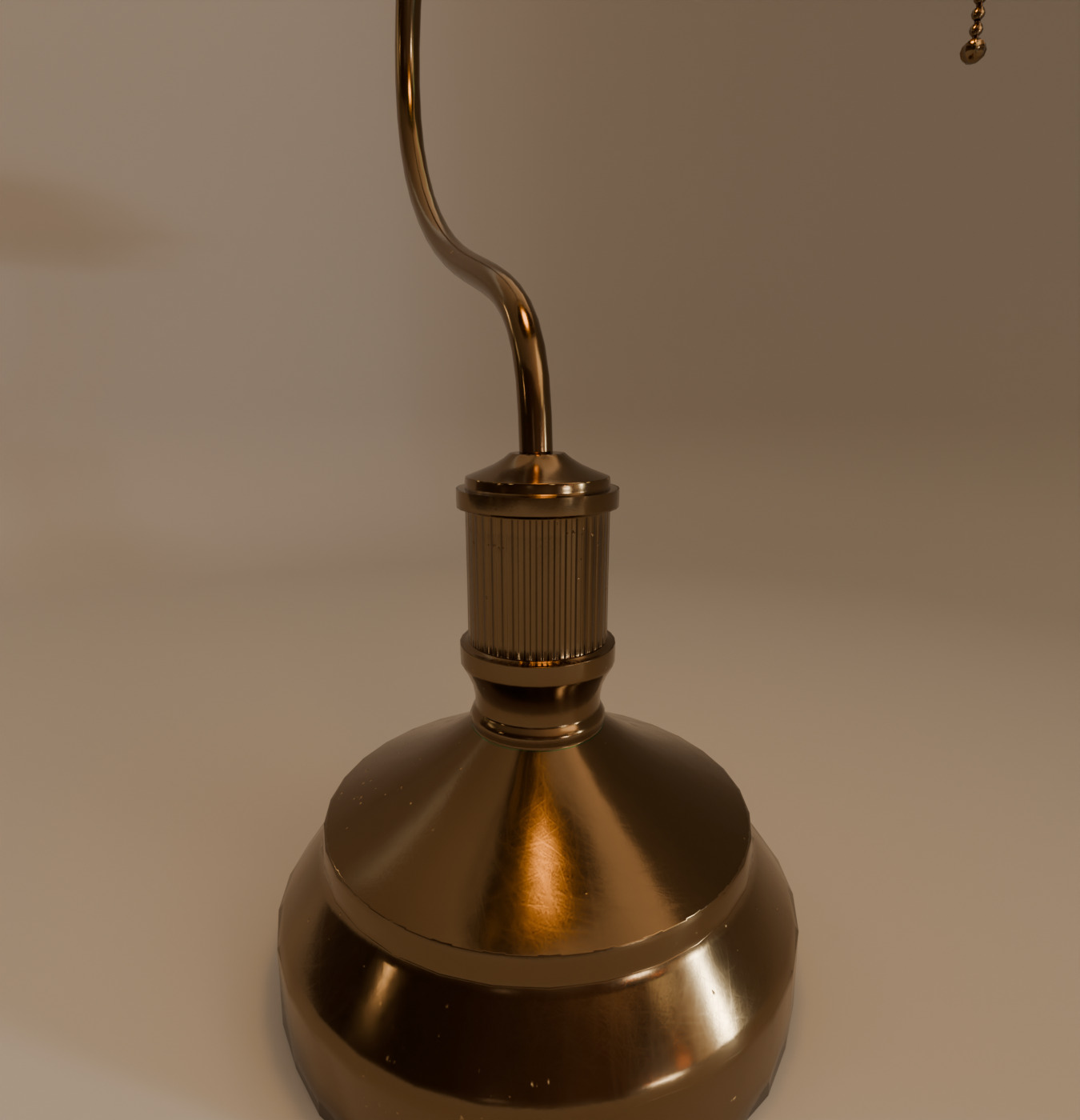 Antique Bankers Lamp 3D Model Low-poly 3D model_4
