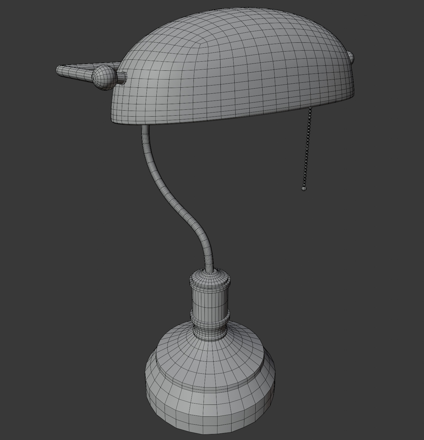 Antique Bankers Lamp 3D Model Low-poly 3D model_7