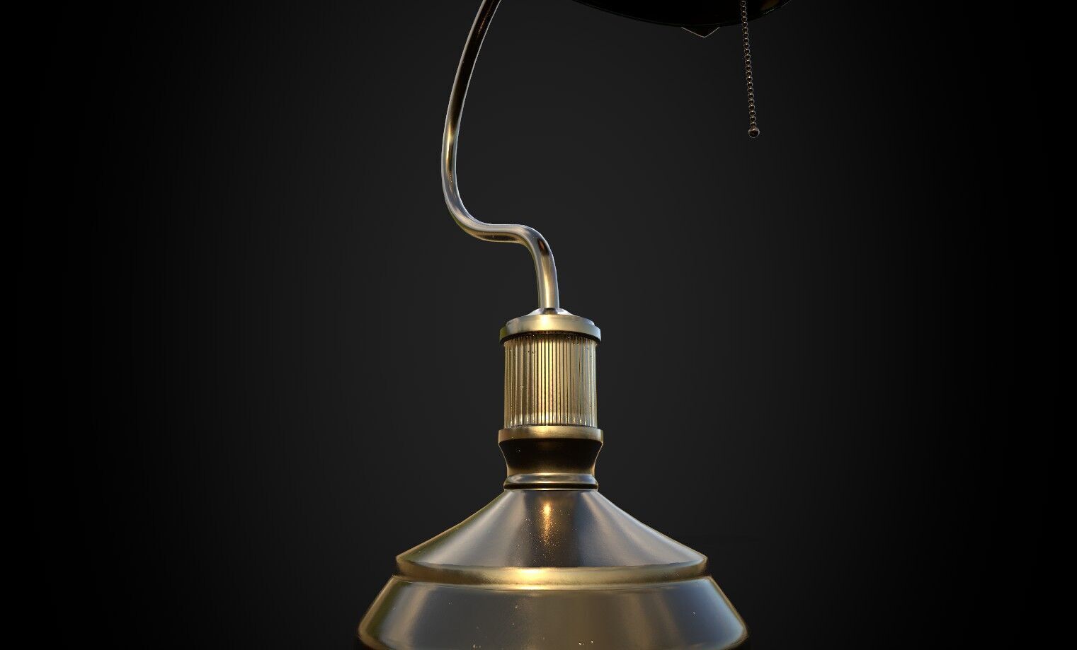 Antique Bankers Lamp 3D Model Low-poly 3D model_10
