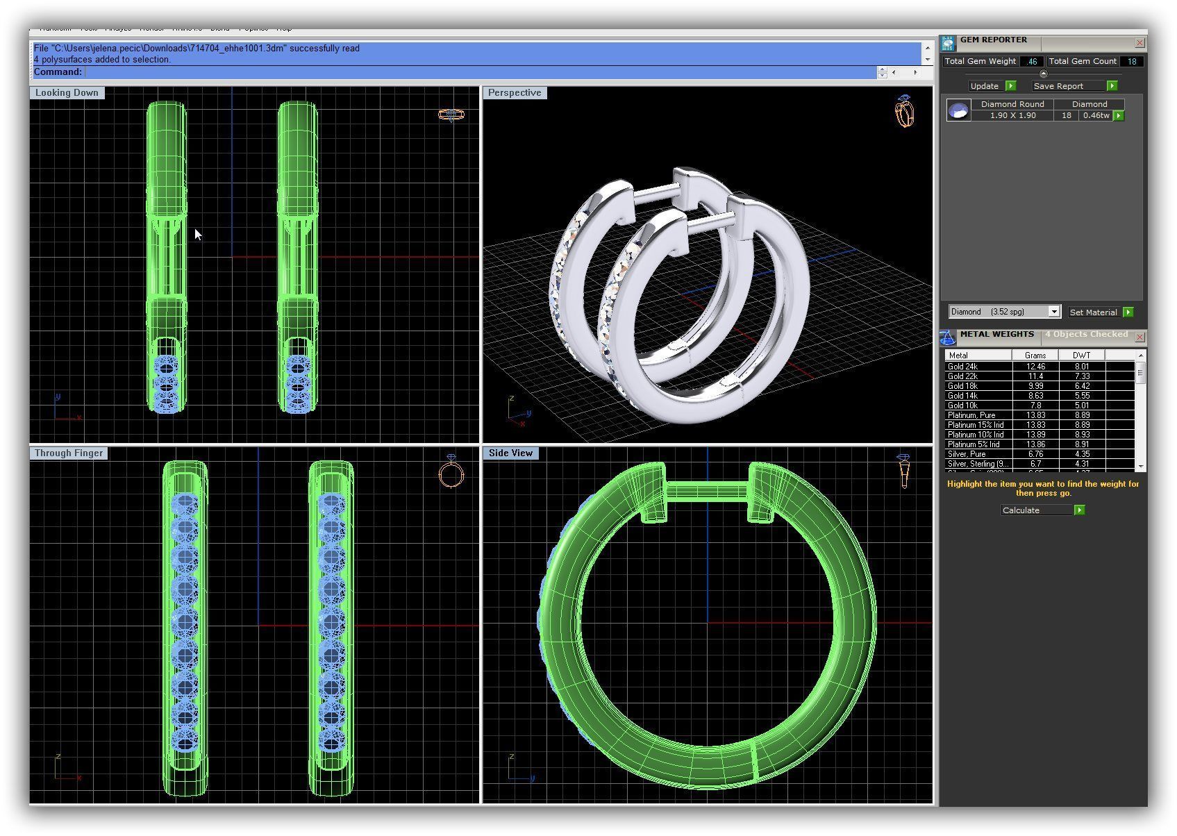 earrings 3D print model_1