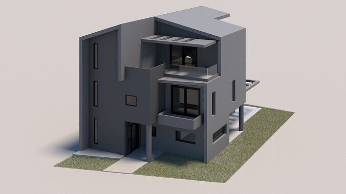 Simple Modern Luxury House Free 3D model