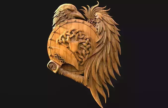 Viking Crow  3D print model
