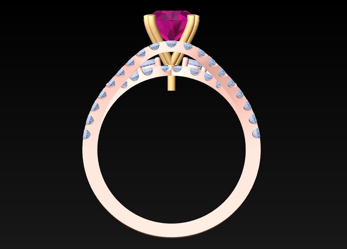 Diamond Ring - Womens Rings - N452 3D print model_6