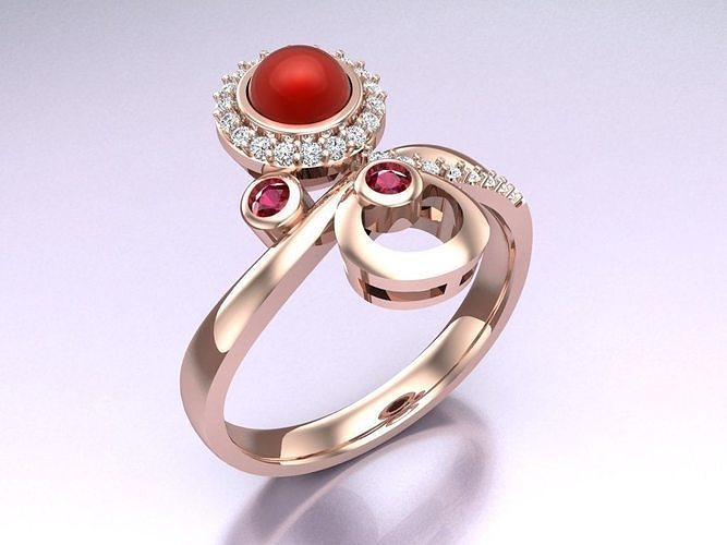 Stone Rings - Womens Rings - N719024 3D print model