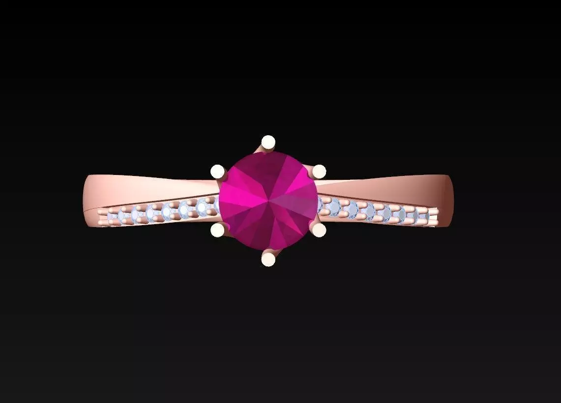 Diamond Ring - Womens Rings - N719034 3D print model_0