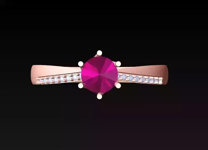 Diamond Ring - Womens Rings - N719034 3D print model Diamond Ring - Womens Rings - N719034 3D print model