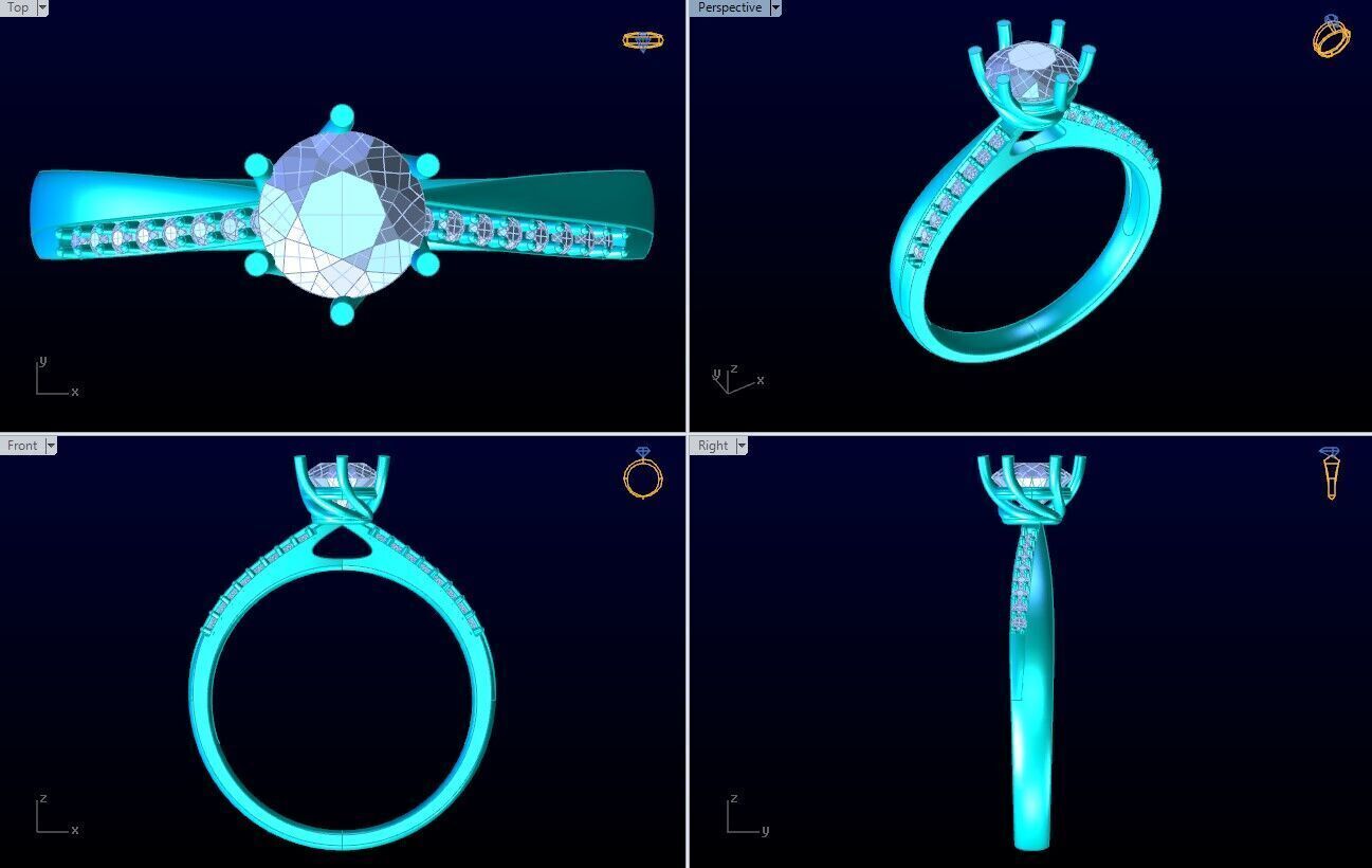 Diamond Ring - Womens Rings - N719034 3D print model_10