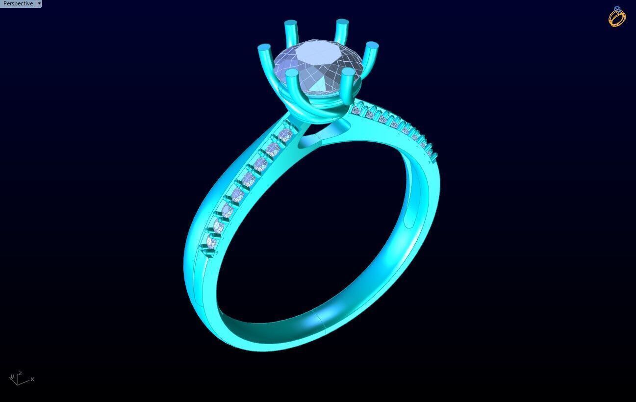 Diamond Ring - Womens Rings - N719034 3D print model_9