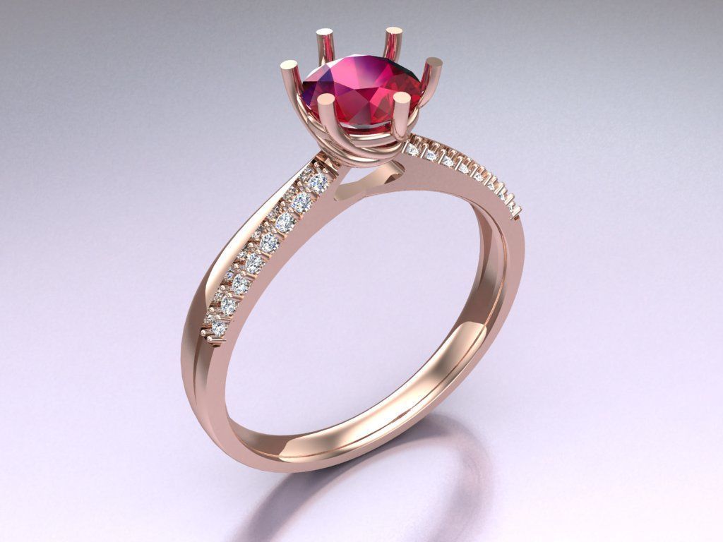 Diamond Ring - Womens Rings - N719034 3D print model_1