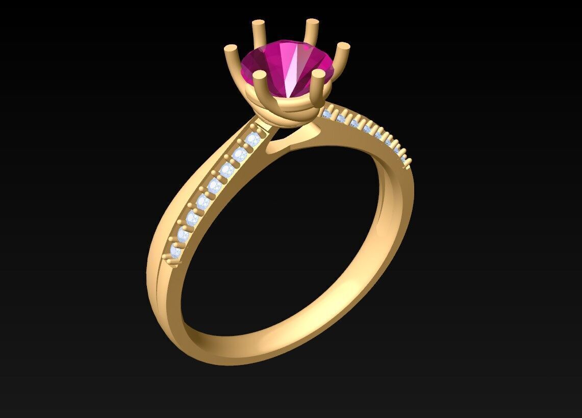 Diamond Ring - Womens Rings - N719034 3D print model_3