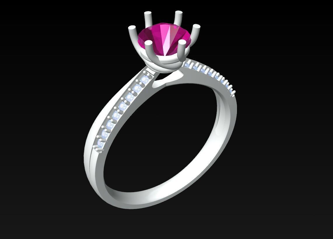 Diamond Ring - Womens Rings - N719034 3D print model_4