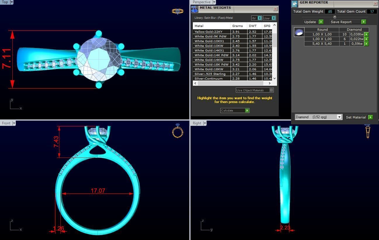 Diamond Ring - Womens Rings - N719034 3D print model_8