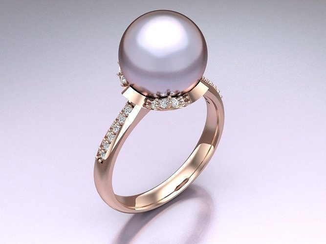 Pearl Ring - Womens Rings  - N719135 3D print model