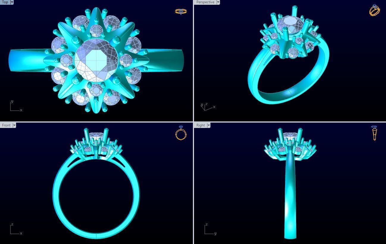 Diamond Ring - Womens Rings - N719152 3D print model_10