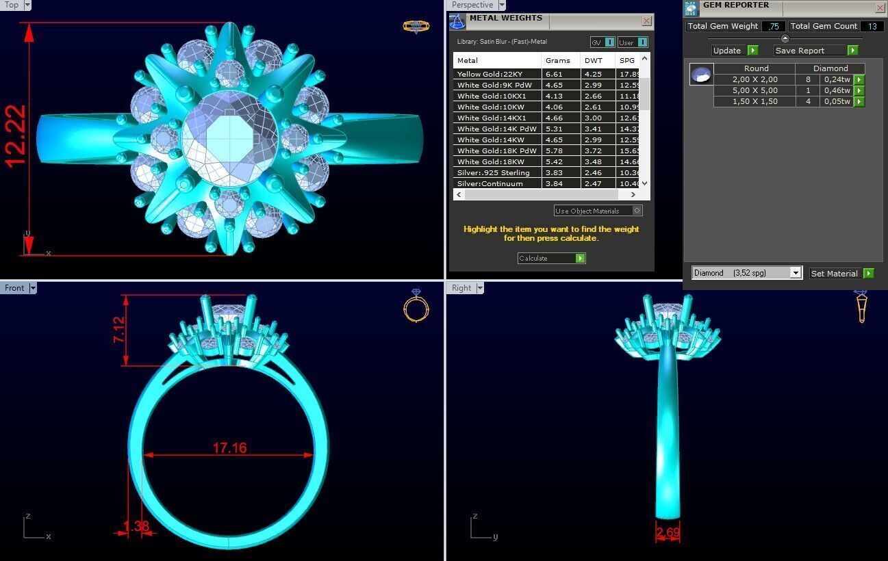 Diamond Ring - Womens Rings - N719152 3D print model_8