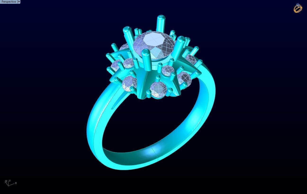 Diamond Ring - Womens Rings - N719152 3D print model_9