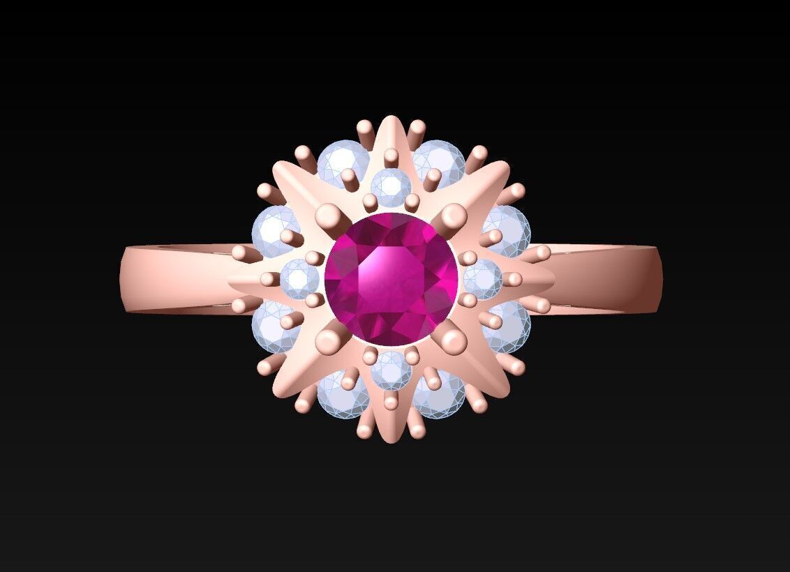 Diamond Ring - Womens Rings - N719152 3D print model_4