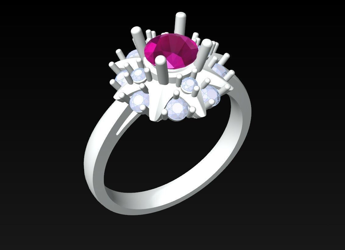 Diamond Ring - Womens Rings - N719152 3D print model_3