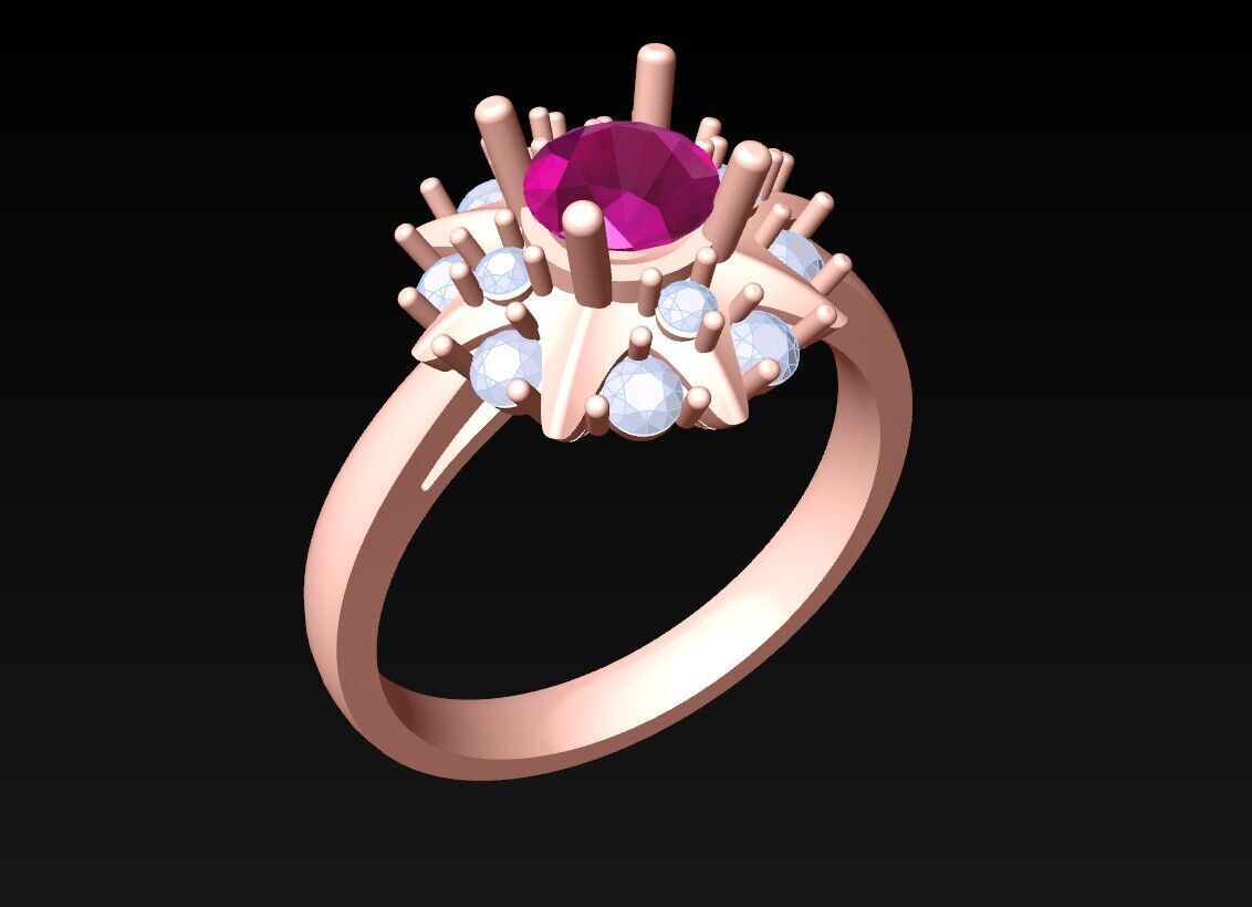 Diamond Ring - Womens Rings - N719152 3D print model_1