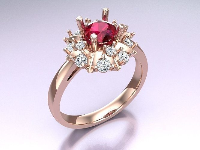 Diamond Ring - Womens Rings - N719152 3D print model