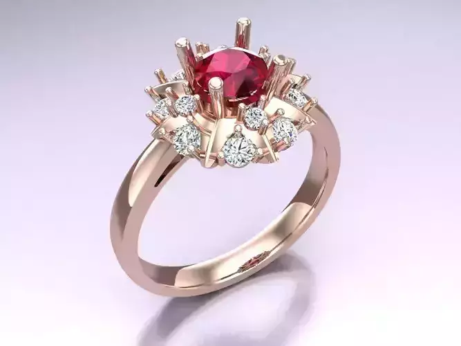 Diamond Ring - Womens Rings - N719152 3D print model Diamond Ring - Womens Rings - N719152 3D print model