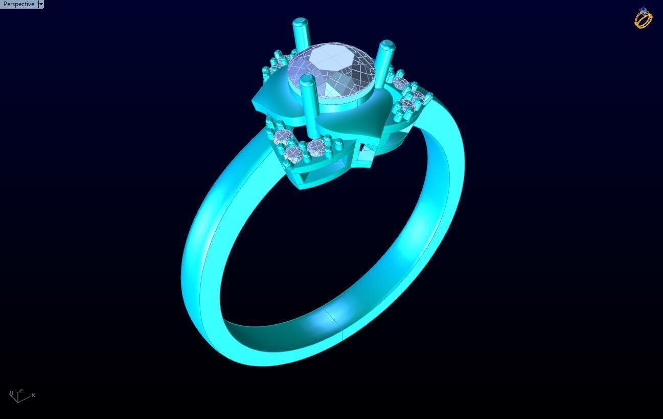 Diamond Ring - Womens Rings - N719305 3D print model_9