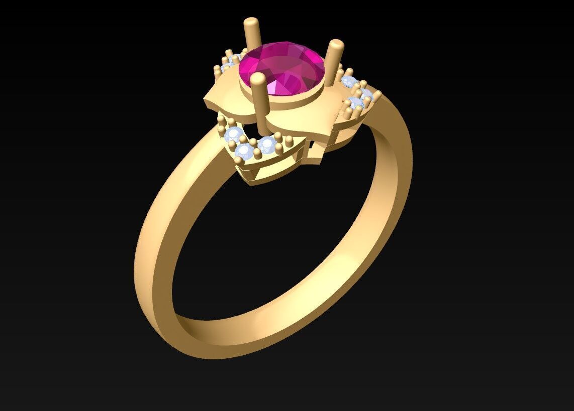 Diamond Ring - Womens Rings - N719305 3D print model_2