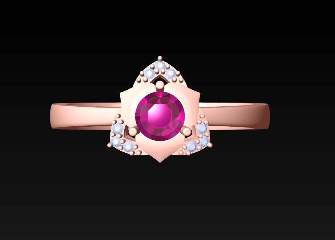 Diamond Ring - Womens Rings - N719305 3D print model_5