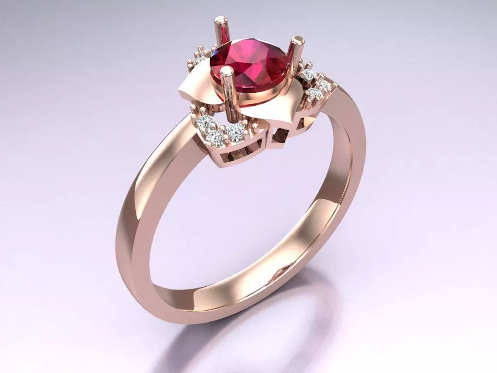 Diamond Ring - Womens Rings - N719305 3D print model_0