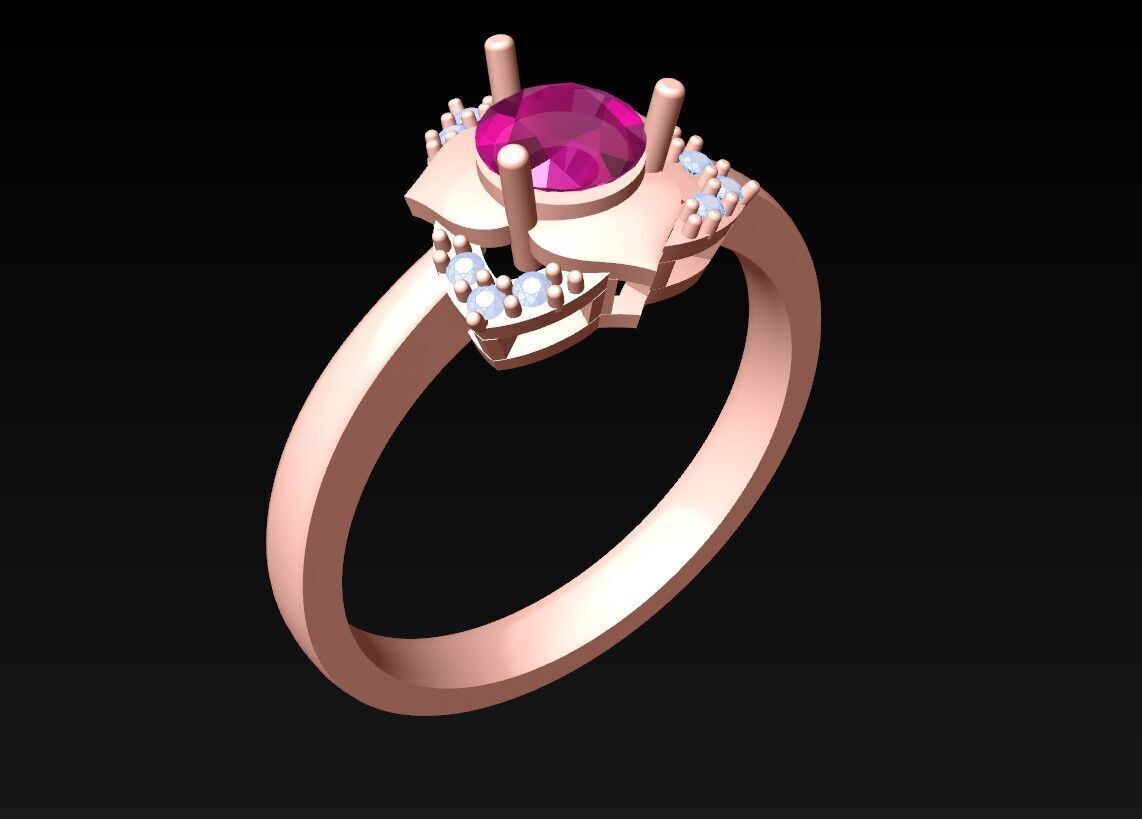 Diamond Ring - Womens Rings - N719305 3D print model_1