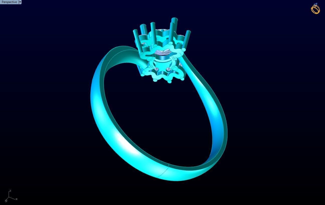 Diamond Ring - Womens Rings - N719340 3D print model_7