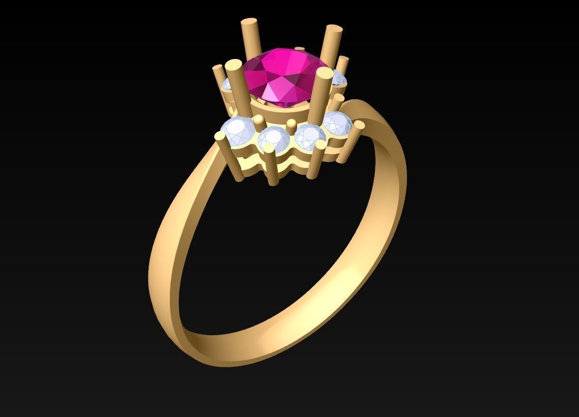 Diamond Ring - Womens Rings - N719340 3D print model_2