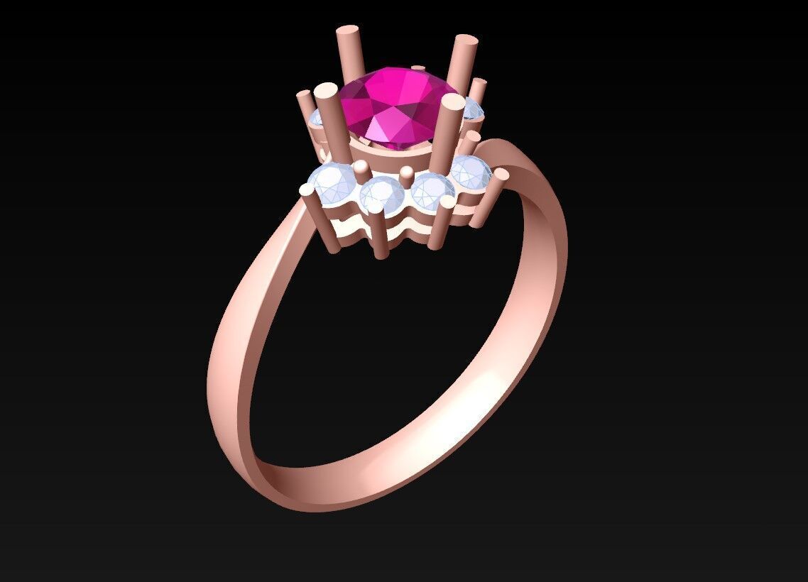 Diamond Ring - Womens Rings - N719340 3D print model_1